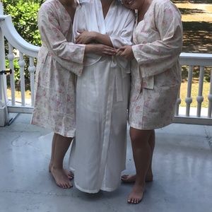 White Satin Bridal Robe